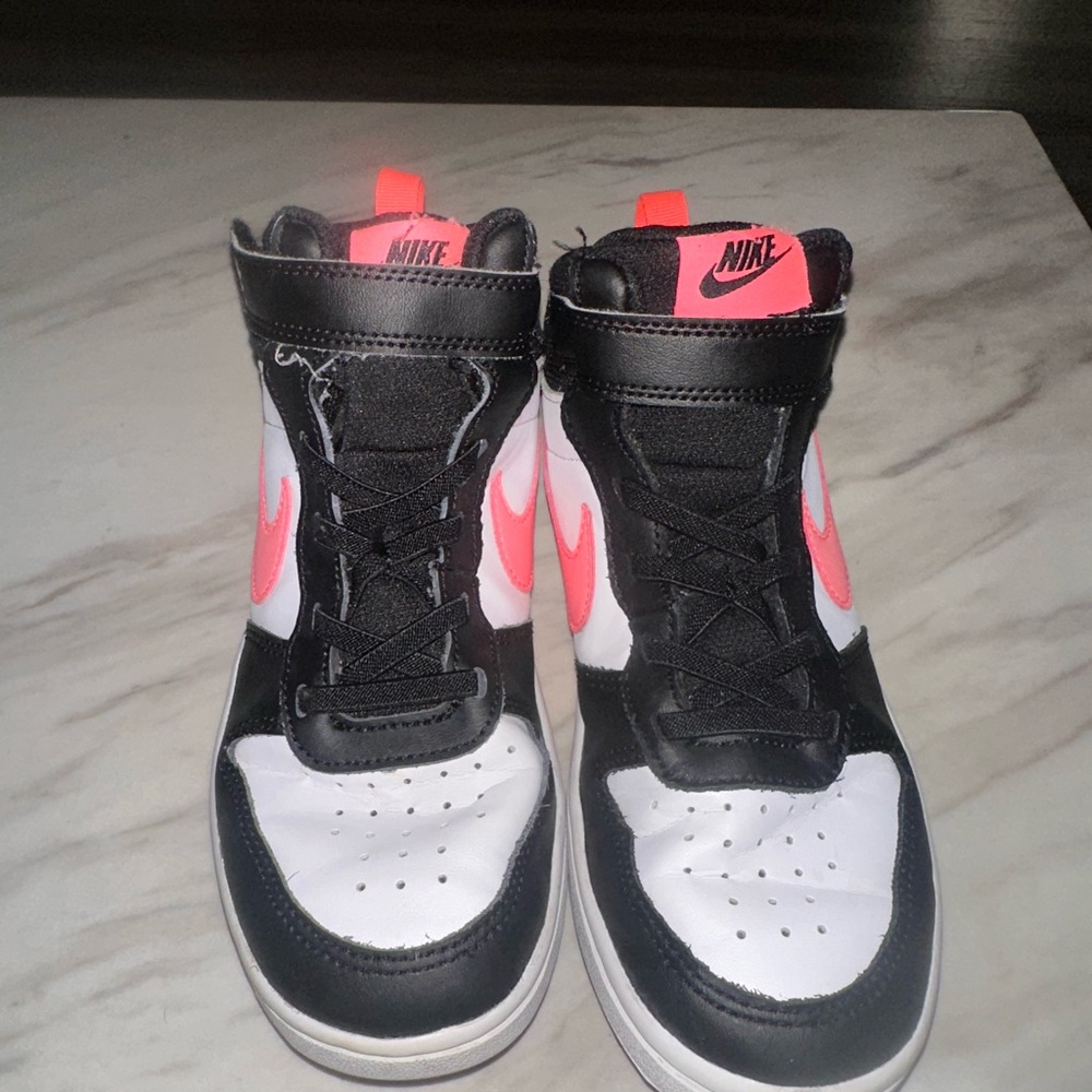 Nike Black and Pink Basketball Sneakers